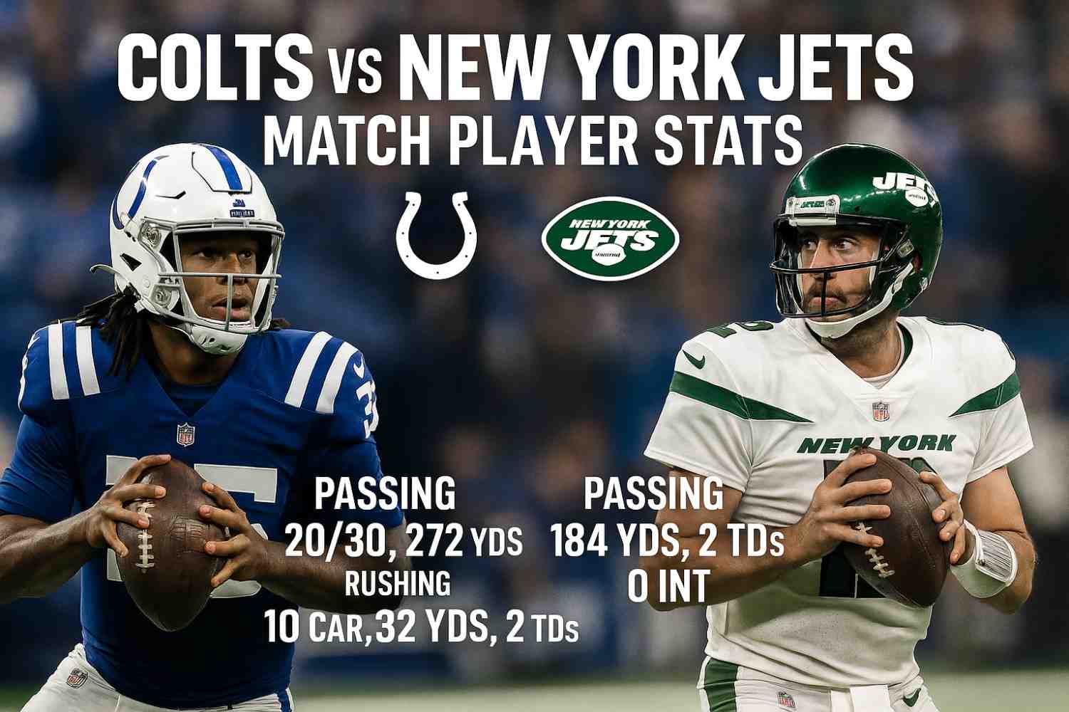 colts vs new york jets match player stats