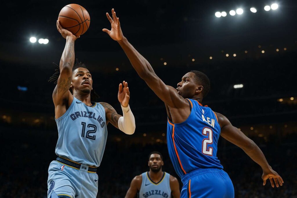 memphis grizzlies vs okc thunder match player stats