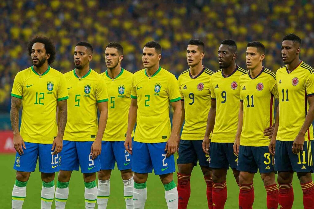 brazil national football team vs colombia national football team stats