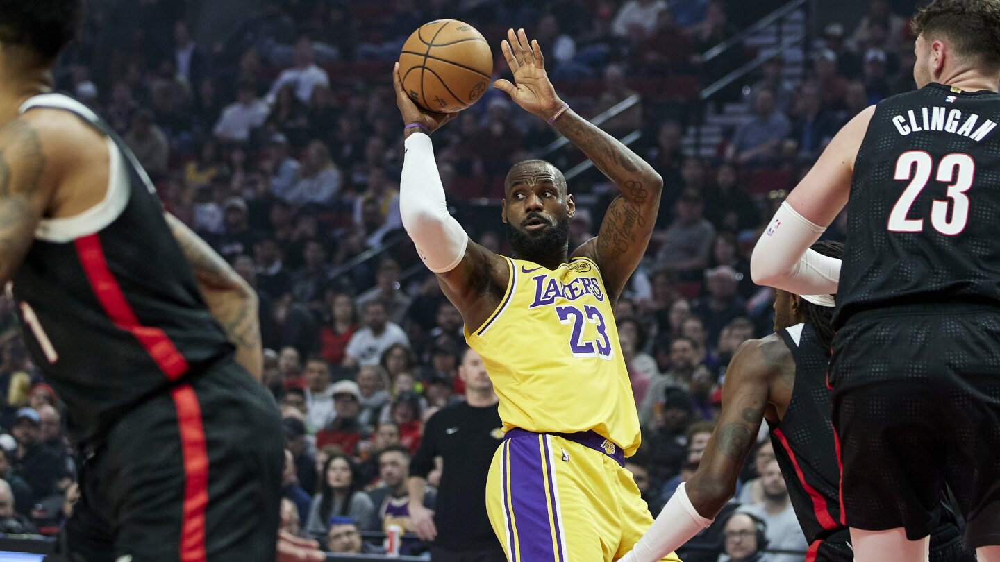 portland trail blazers vs lakers match player stats