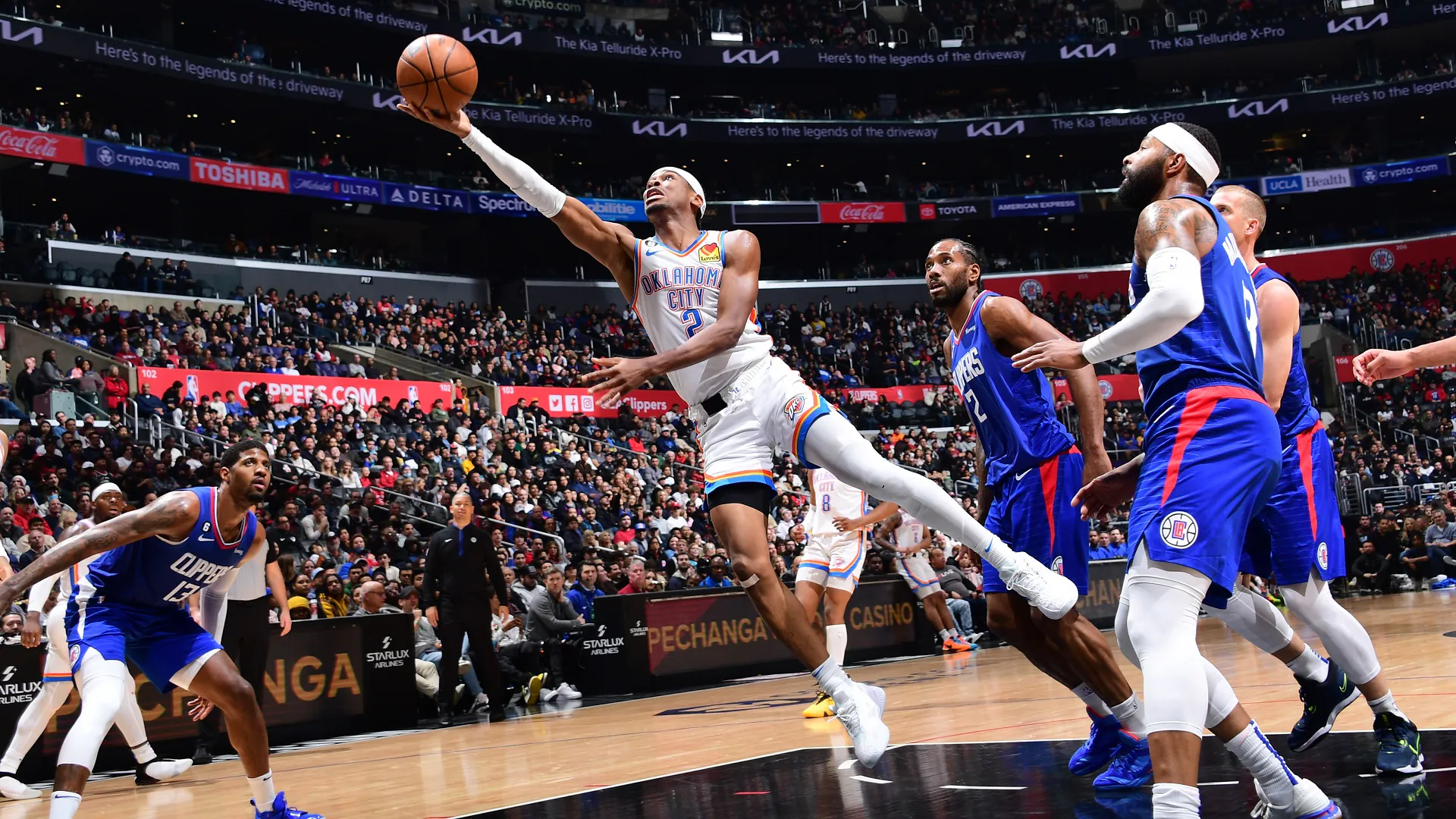 la clippers vs okc thunder timeline