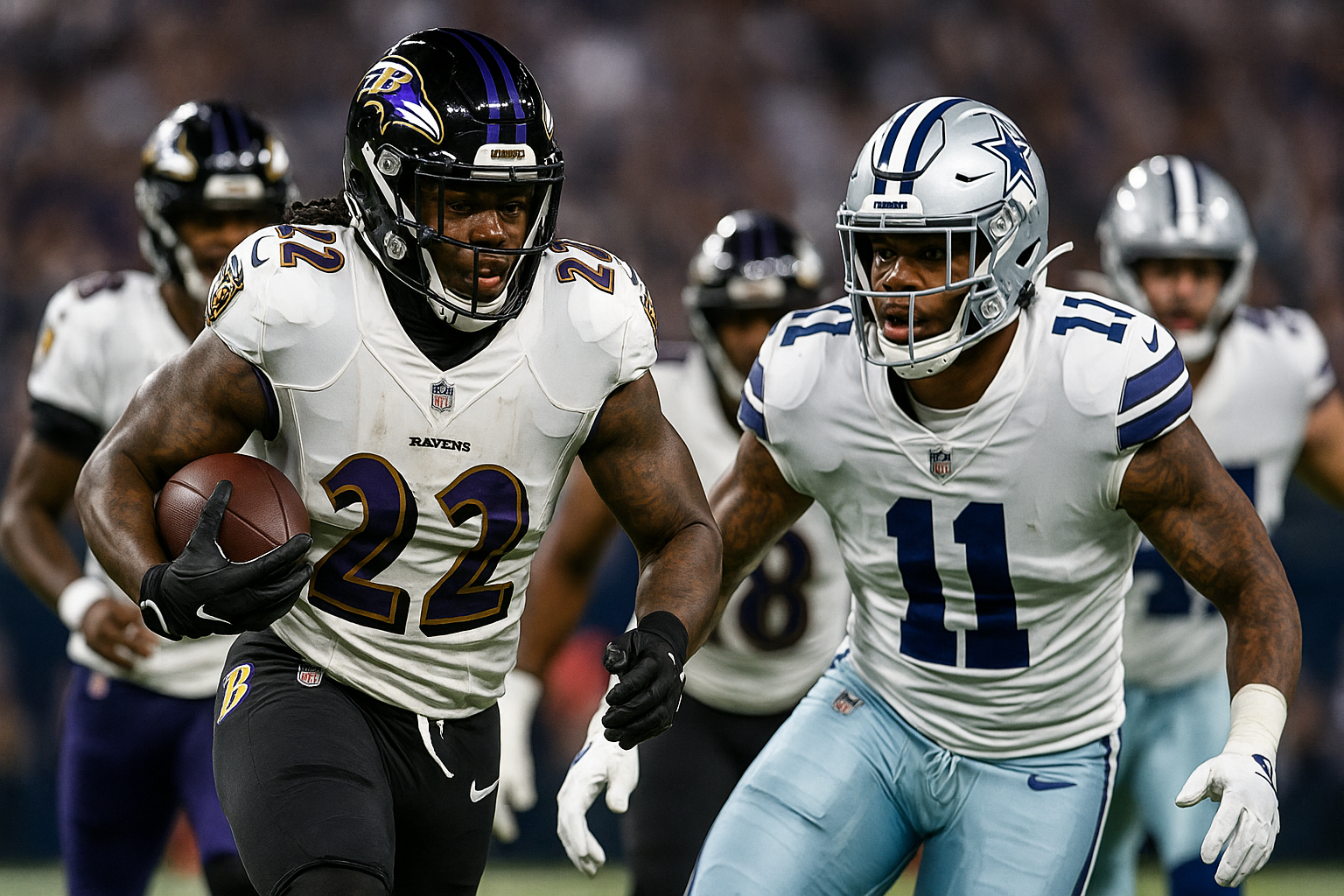 baltimore ravens vs dallas cowboys match player stats