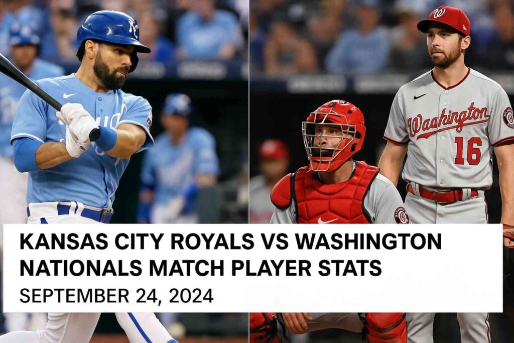 kansas city royals vs washington nationals match player stats