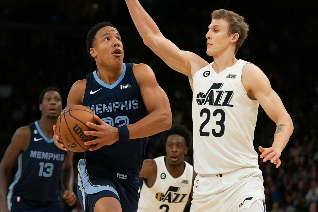 memphis grizzlies vs utah jazz match player stats