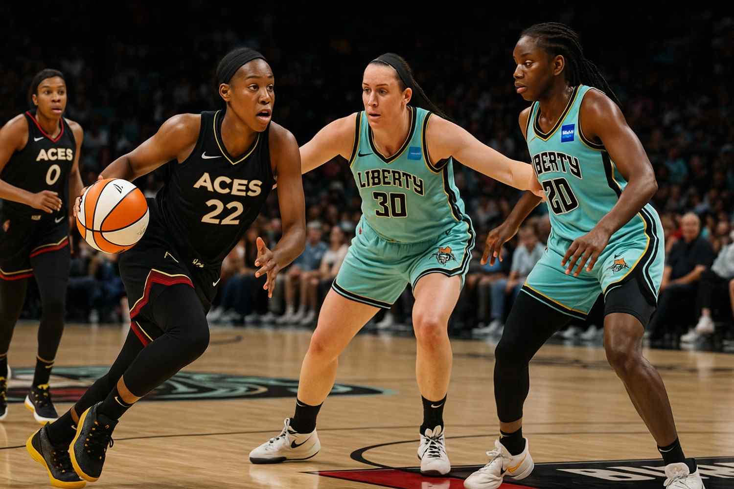 las vegas aces vs new york liberty match player stats