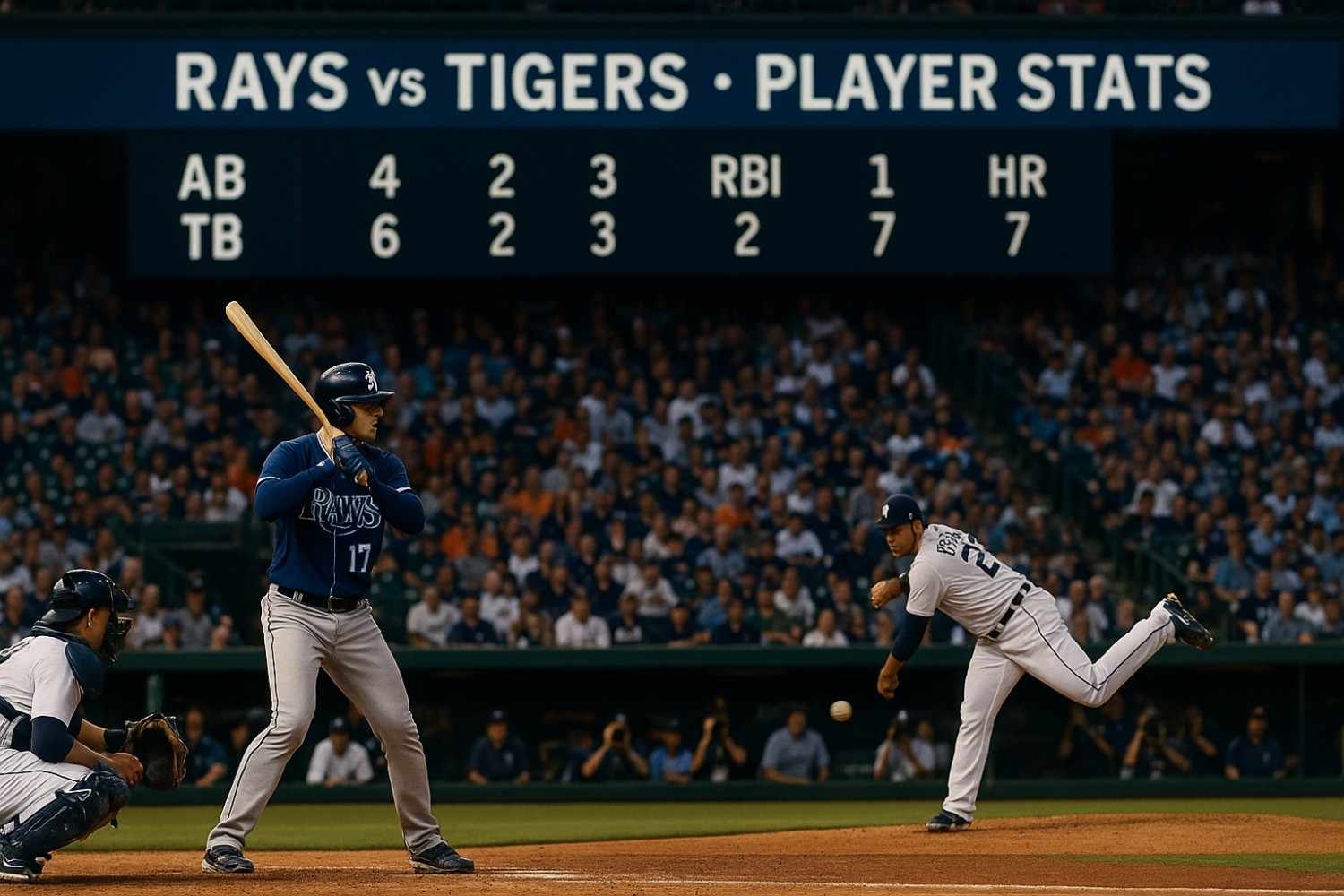 tampa bay rays vs detroit tigers match player stats