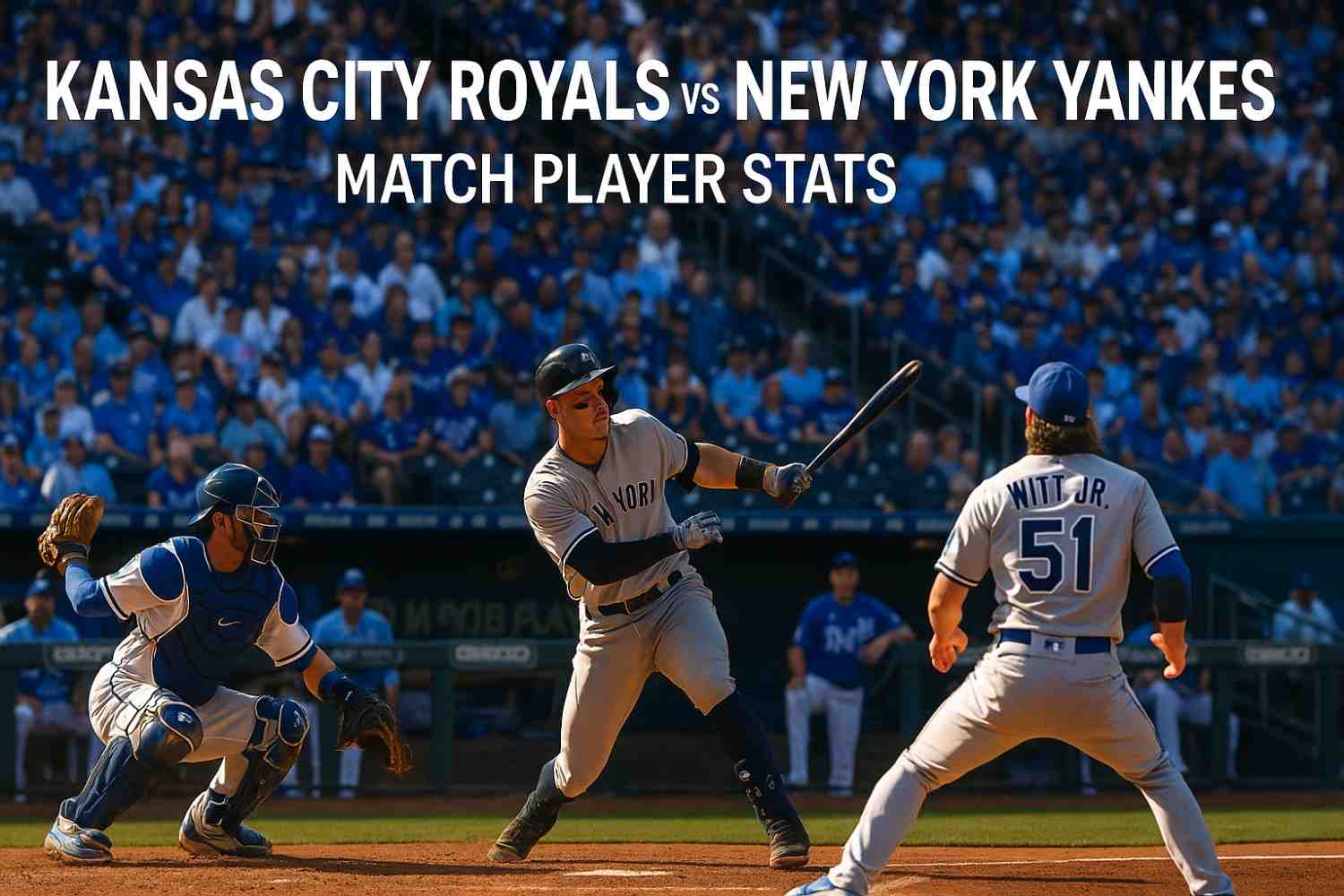 kansas city royals vs new york yankees match player stats