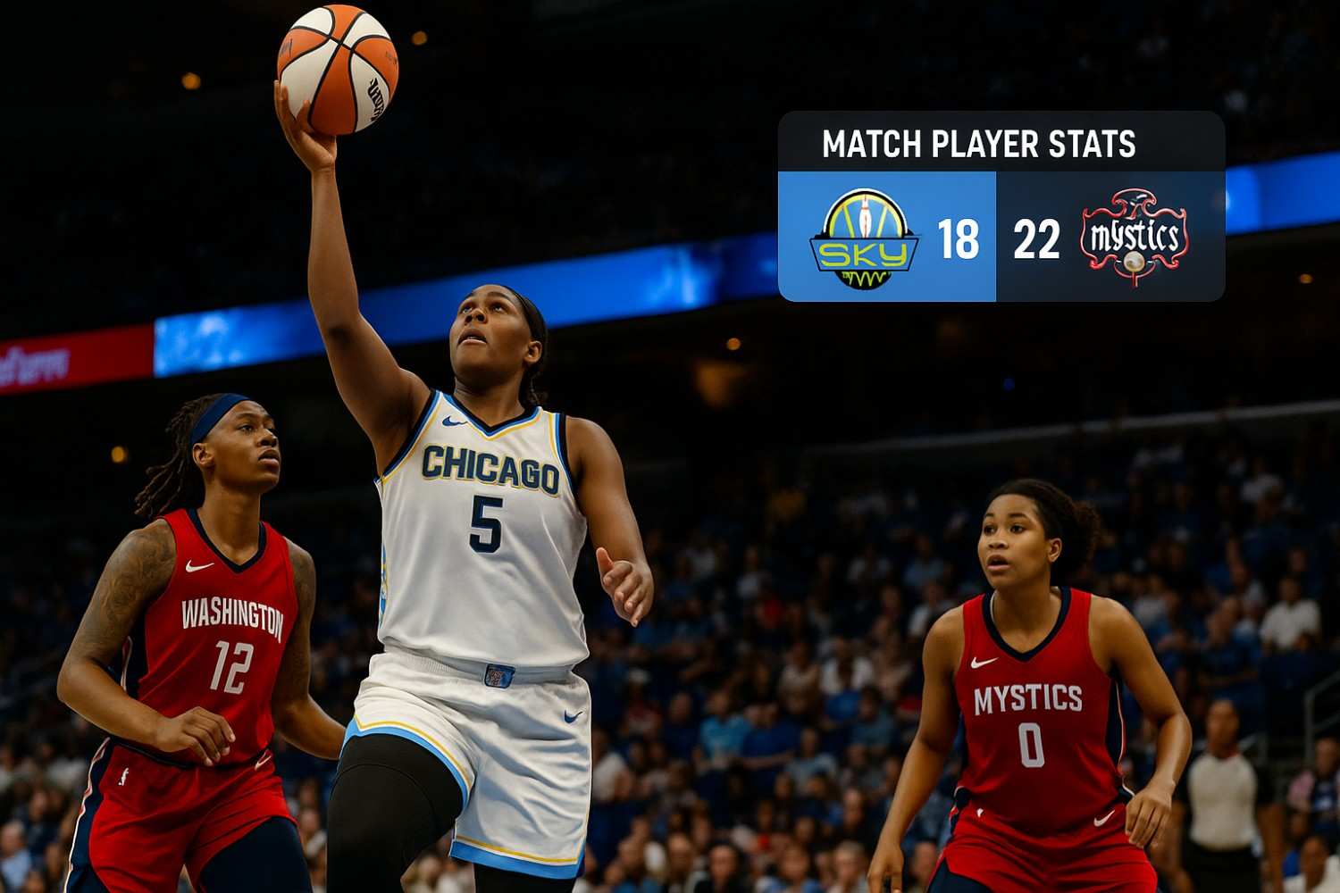 chicago sky vs washington mystics match player stats