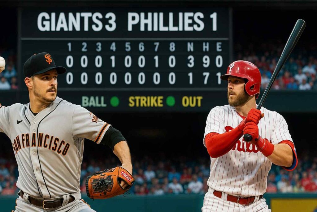 san francisco giants vs phillies match player stats