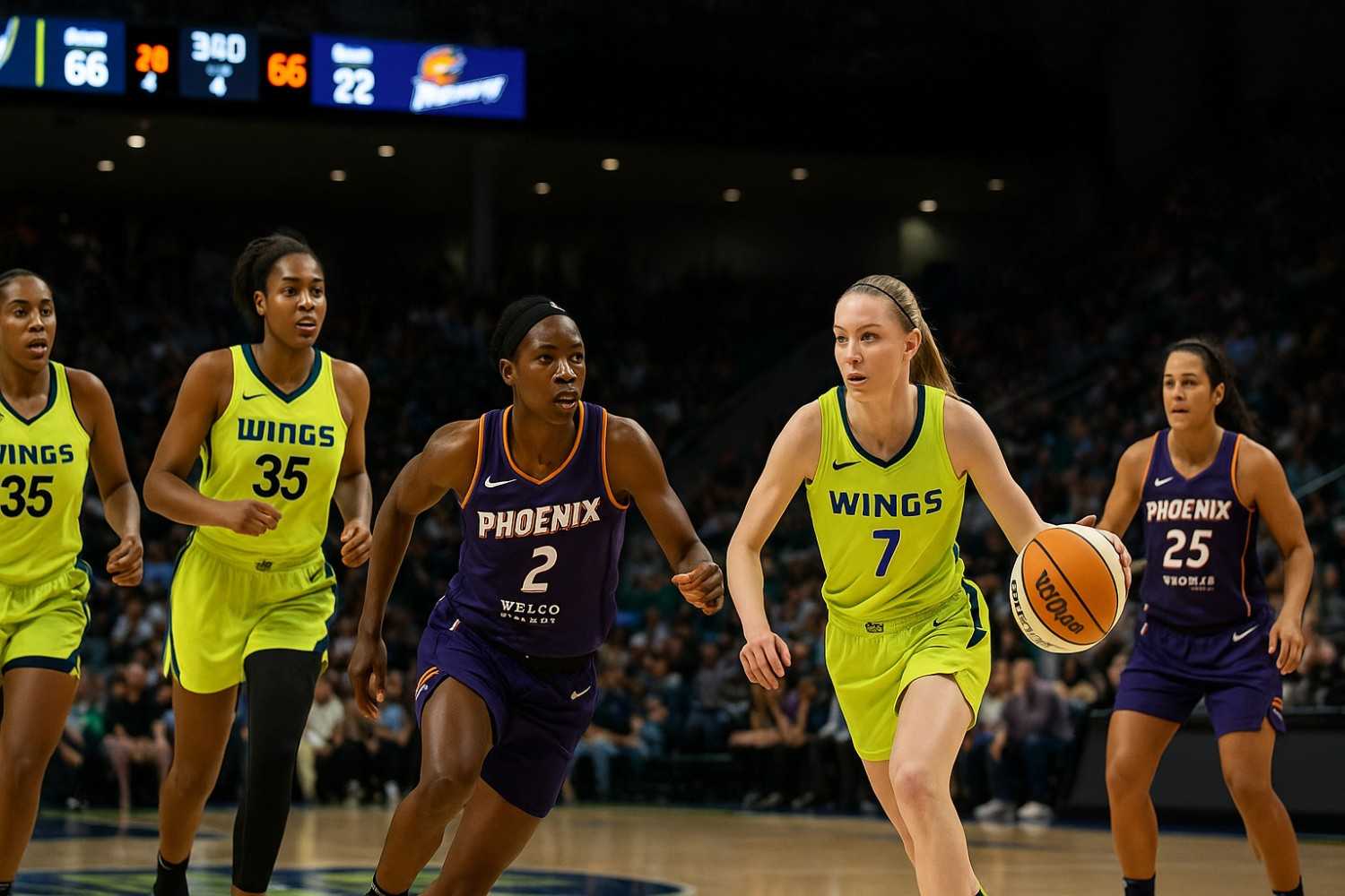 dallas wings vs phoenix mercury match player stats